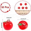 CHGCRAFT 30Pcs Opaque Resin Charms RESI-CA0001-32A-2