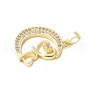 Brass Micro Pave Cubic Zirconia Pendants KK-D357-09A-G-2