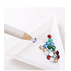 Polypropylene(PP) Triangle Nail Art Rhinestone Sorting Trays DIY Decals X-MRMJ-G003-02-5