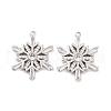 Brass Micro Pave Clear Cubic Zirconia Pendants KK-S389-14P-1