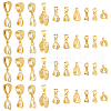   60Pcs 10 Styles Brass Ice Pick Pinch Bails for Pendant Making KK-PH0009-95-1