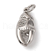 Brass Micro Pave Cubic Zirconia Pendants KK-P308-53P-1