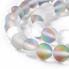 Synthetic Moonstone Beads Strands G-E573-01B-14-4