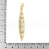 Rack Plating Brass Micro Pave Clear Cubic Zirconia Big Pendants KK-G515-38G-3