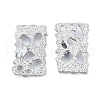 Brass Pave Clear Cubic Zirconia Pendants KK-N232-472P-1