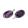 Natural Amethyst Pendants G-T138-207E-2