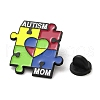 Autism Mom Puzzle Enamel Pins JEWB-M029-05EB-3