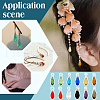 72Pcs 12 Colors Glass Pendant PALLOY-PH01672-6