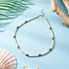 Natural Magnesite Heishi Beaded Necklaces NJEW-JN05308-02-1