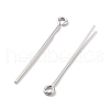 Anti-Tarnish Rhodium Plated 925 Sterling Silver Eye Pins STER-M117-04B-P-2