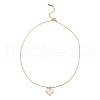 Maple Leaf Glass Pendant Necklaces NJEW-E105-13KCG-2