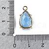 Natural Jade Faceted Pendants G-M431-16G-03-3
