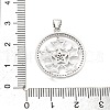 Rack Plating Brass Micro Pave Cubic Zirconia Pendants KK-D359-36P-3