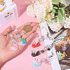 Globleland 6Pcs 6 Colors Goldfish & Star Resin & Alloy Mobile Straps FIND-GL0001-93-4