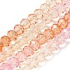 Transparent Painted Glass Beads Strands X1-DGLA-A034-T6mm-A20-2