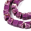 Dyed Synthetic Imperial Jasper Beads Strands G-T139-8x8-38A-3