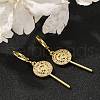 Brass Micro Pave Cubic Zirconia Leverback Earrings for Women EJEW-G419-01G-2