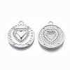 Brass Micro Pave Cubic Zirconia Pendants KK-T062-03P-NF-2