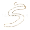 Brass Cable Chain Necklace for Men Women NJEW-JN03820-1