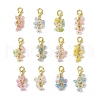 12Pcs Acrylic Flower Pendant Decorations HJEW-JM03087-2