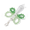 Angel Glass Pendant Decorations HJEW-TA00267-02-4