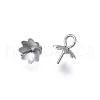 Non-Tarnish 304 Stainless Steel Cup Peg Bails Pendants STAS-S057-55-3