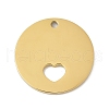 304 Stainless Steel Pendants STAS-D365-06G-1
