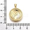 Rack Plating Brass Micro Pave Cubic Zirconia Pendants KK-K401-93G-3