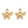 Brass Micro Pave Cubic Zirconia Pendants KK-N265-24G-1