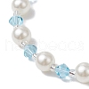 2Pcs 2 Colors ABS Plastic Imitation Pearl Round Beads Bracelets for Women BJEW-JB11632-4