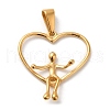 PVD Vacuum Plating 304 Stainless Steel Pendants STAS-M322-19G-1