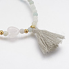 Cotton Thread Tassel Charm Bracelets BJEW-JB03544-3