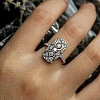 Retro Brass & Cubic Zirconia Finger Rings FS-WGF6FC6-01-4