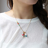 Hamsa Hand & Evil Eye & Pepper Alloy Enamel & Plastic Pearl Pendant Necklaces for Women FS-WG9A1DD-02-1