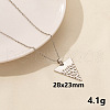 304 Stainless Steel Triangle Pendant Necklaces ZZ2902-5-1