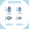   4Bags 2 Styles Transparent Glass Beads  Segmented Multi-color Beads GLAA-PH0003-25B-2
