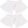 Detachable Computerized Embroidered Cotton Lace Collar DIY-WH0283-16-1