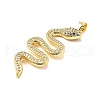 Brass Micro Pave Cubic Zirconia Pendants ZIRC-G165-10G-1-2