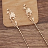 Iron Hair Stick Findings OHAR-PW0001-314KCG-1