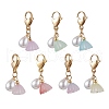Acrylic Lotus Pod Pendant Decorations HJEW-JM02739-1