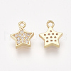 Brass Cubic Zirconia Charms KK-S348-439-2