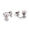 304 Stainless Steel Stud Earrings EJEW-P184-01P-2