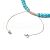 2Pcs 2 Colors Synthetic Turquoise Beads Bracelets BJEW-JB11612-5