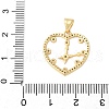 Brass Micro Pave Cubic Zirconia Pendants KK-D357-10B-G-3