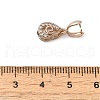 Rack Plating Brass Micro Pave Clear Cubic Zirconia Ice Pick Pinch Bails KK-K340-12-2