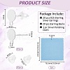 BENECREAT 20Pcs Sterling Silver Stud Earring Findings STER-BC0002-24C-2