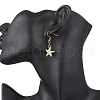 304 Stainless Steel Starfish Dangle Earrings EJEW-JE06444-3
