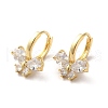 Cubic Zirconia Butterfly Hoop Earrings ZIRC-Q201-26G-02-2