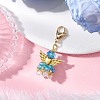 Angel Glass Pendant Decorations HJEW-MZ00214-03-2