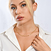 Stainless Steel Heart-shaped Link Chain Necklaces for Women AM1857-1